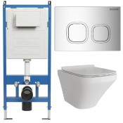 Унитаз с инсталляцией Grossman 97.4440S.02.100 с клавишей смыва