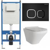 Унитаз с инсталляцией Grossman 97.4440S.02.210 с черной клавишей смыва