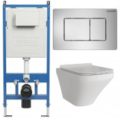 Унитаз с инсталляцией Grossman 97.4440S.04.12M с клавишей смыва