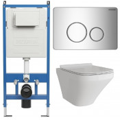 Унитаз с инсталляцией Grossman 97.4440S.05.10M с клавишей смыва