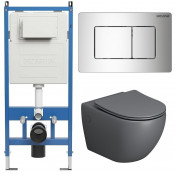 Унитаз с инсталляцией Grossman 97.4411GMS.04.10M с клавишей смыва