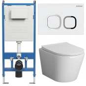 Унитаз с инсталляцией Grossman 97.4478S.02.000 с белой клавишей смыва