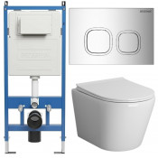 Унитаз с инсталляцией Grossman 97.4478S.02.100 с клавишей смыва