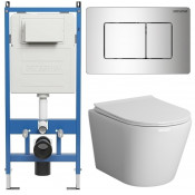 Унитаз с инсталляцией Grossman 97.4478S.04.10M с клавишей смыва