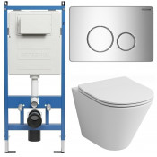 Унитаз с инсталляцией Grossman 97.4477S.05.10M с клавишей смыва