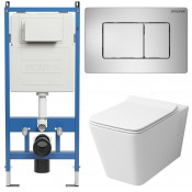 Унитаз с инсталляцией Grossman 97.4414S.04.12M с клавишей смыва