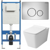 Унитаз с инсталляцией Grossman 97.4414S.05.12M с клавишей смыва