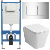 Унитаз с инсталляцией Grossman 97.4441S.04.10M с клавишей смыва