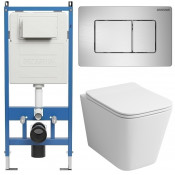 Унитаз с инсталляцией Grossman 97.4441S.04.12M с клавишей смыва