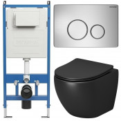 Унитаз с инсталляцией Grossman 97.4455BMS.05.12M с клавишей смыва