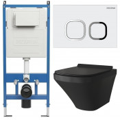 Унитаз с инсталляцией Grossman 97.4440BMS.02.000 с белой клавишей смыва