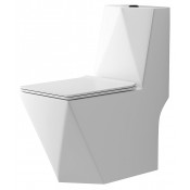 Унитаз моноблок Grossman Cristal GR-4491 с сиденьем микролифт, белый