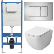 Унитаз с инсталляцией Grossman 97.4447S.04.12M с клавишей смыва