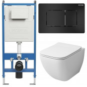 Унитаз с инсталляцией Grossman 97.4447S.04.21M с черной клавишей смыва