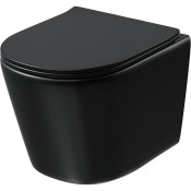 Унитаз подвесной Grossman Tornado GR-4477BMSQ с сиденьем микролифт, черный матовый