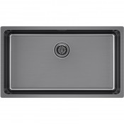 Мойка для кухни Paulmark Yuni Uni YU76-GM 76 вороненая сталь