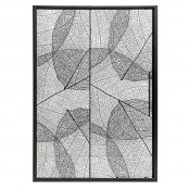 Душевая дверь в нишу AvaCan FB 160-180 MT профиль черный/стекло матовое с рисунком