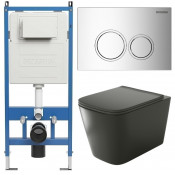 Унитаз с инсталляцией Grossman 97.4441BMS.01.100 с клавишей смыва