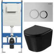 Унитаз с инсталляцией Grossman 97.4477BMSQ.01.110 с клавишей смыва