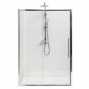 Душевая дверь в нишу AvaCan FС 160-180 профиль хром/стекло прозрачное