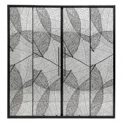 Душевая дверь в нишу AvaCan FB2 190-210 профиль черный/стекло прозрачное с рисунком