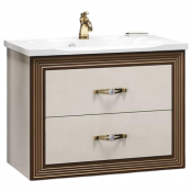 Тумба с раковиной Opadiris Карат 00-00003520/036300-u-01 80 бежевый/орех антикварный