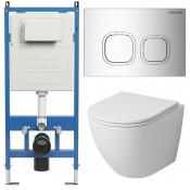 Унитаз с инсталляцией Grossman 97.4455MS.02.100 с клавишей смыва