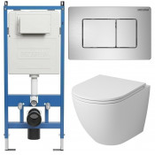 Унитаз с инсталляцией Grossman 97.4455MS.04.12M с клавишей смыва