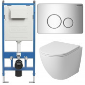 Унитаз с инсталляцией Grossman 97.4455MS.05.10M с клавишей смыва