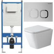 Унитаз с инсталляцией Grossman 97.4479SQ.02.110 с клавишей смыва