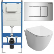 Унитаз с инсталляцией Grossman 97.4411SQ.04.10M с клавишей смыва