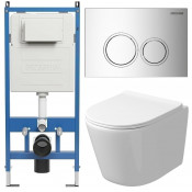 Унитаз с инсталляцией Grossman 97.4477SQ.01.100 с клавишей смыва