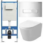 Унитаз с инсталляцией Grossman 97.4477SQ.03.100 с клавишей смыва
