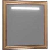 Зеркало Opadiris Карат Z0000004322 83x86 с подсветкой орех антикварный с золотой патиной