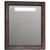 Зеркало Opadiris Карат Z0000004136 83x86 с подсветкой белый с серебряной патиной