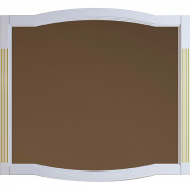 Зеркало Opadiris Лаура Z0000007091 98x90 белый матовый с золотой патиной