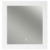 Зеркало Opadiris Луиджи 00-00006548 100x100 с подсветкой и подогревом белый матовый