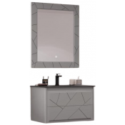 Комплект мебели для ванной Opadiris Луиджи 00-00005940/050409-u97-01/00-00006559 90 серый матовый