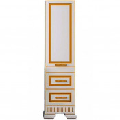 Шкаф-колонна Opadiris Оникс Z0000005741 50L белый глянцевый с золотой патиной