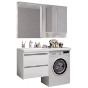 Комплект мебели для ванной Opadiris Фреш 00-00007084/ФР-00001490/00-00002177/00-00002128 120R белый глянцевый