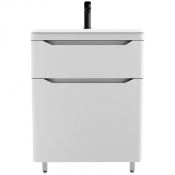 Тумба с раковиной Style Line Марелла СС-00002395/СС-00002367 60 белый матовый