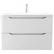 Тумба с раковиной Style Line Марелла СС-00002411/СС-00002376 80 белый глянец