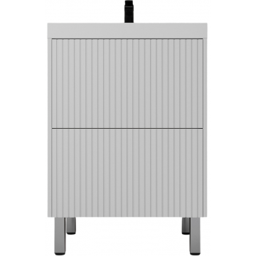 Тумба с раковиной Style Line Стокгольм ЛС-00002333/ЛС-00000721 60 белый рифленый софт
