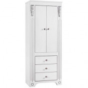 Шкаф-пенал Vod-ok Версаль 60 L белый/серебро