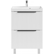 Тумба с раковиной Vod-ok Дольче 60 белый глянец