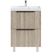 Тумба с раковиной Vod-ok Дольче 60 дубослив ореховый светлый