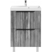 Тумба под раковину Vod-ok Дольче 60 лиственница структурная контрастно-серая