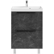 Тумба под раковину Vod-ok Дольче 60 мрамор графит