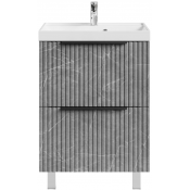 Тумба с раковиной Vod-ok Дольче 60 мрамор серый софт тач 4044-1