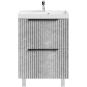 Тумба с раковиной Vod-ok Дольче 60 мрамор белый